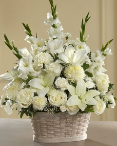 Funeral_MIXED WHITE FUNERAL BASKET